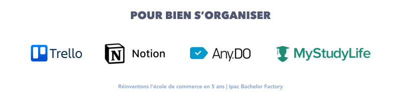Apps pour bien s'organiser - Conseils Ipac Bachelor Factor Lyon apps-organisation-etudes-sup-lyon